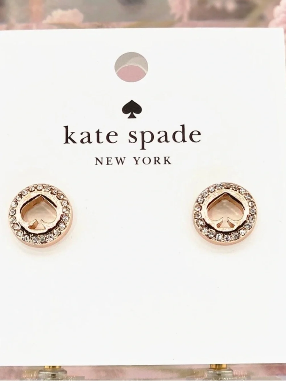 Spot the Spade Pave Halo Spade Studs - Picture 2 of 4